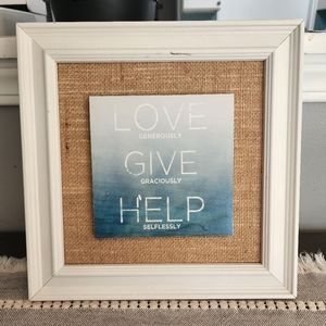 Love Give Help Wall Art